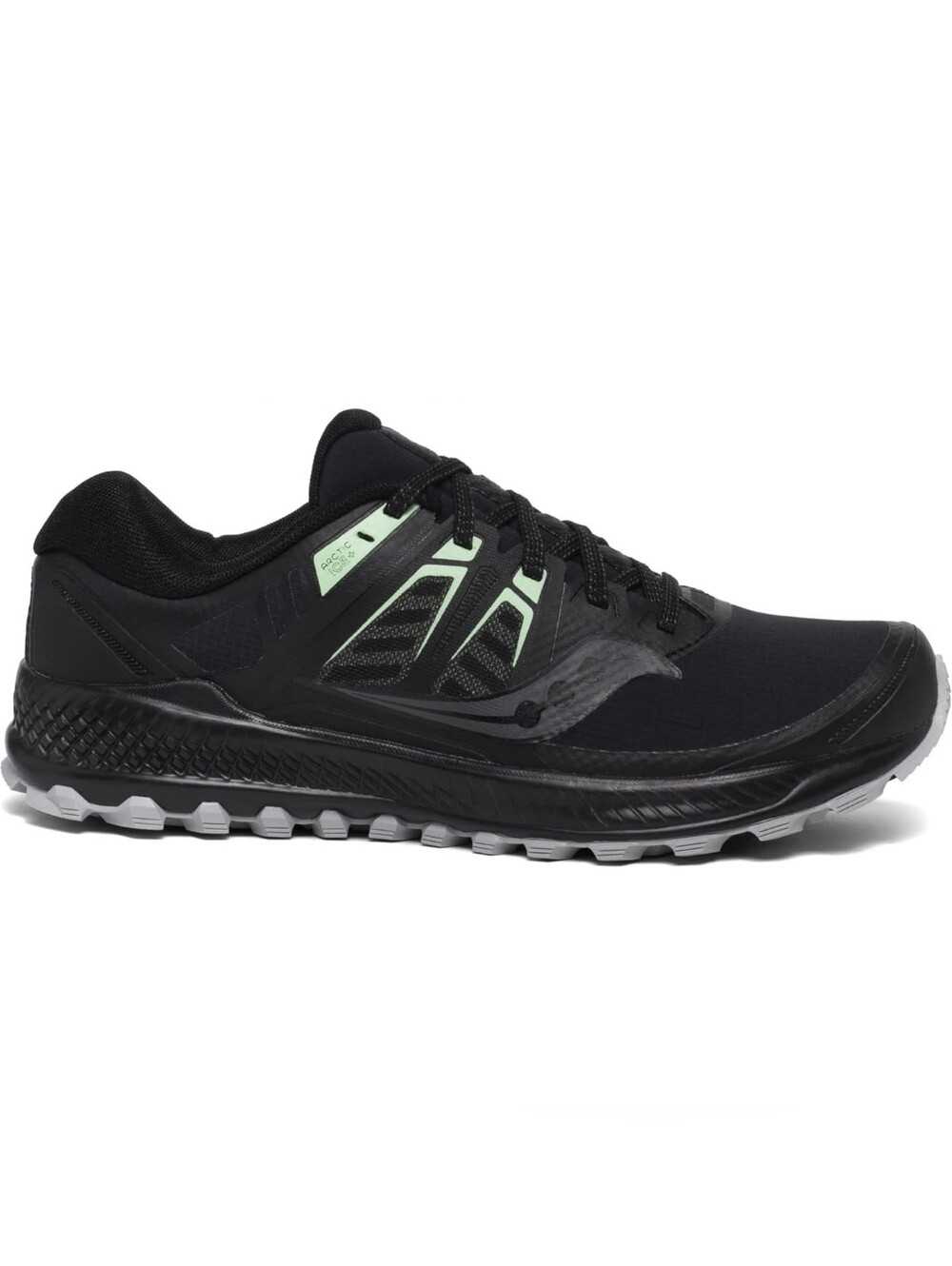 Saucony Women's Peregrine ICE+ Trail Running Shoes S10541-1 Black/Mint 8.5